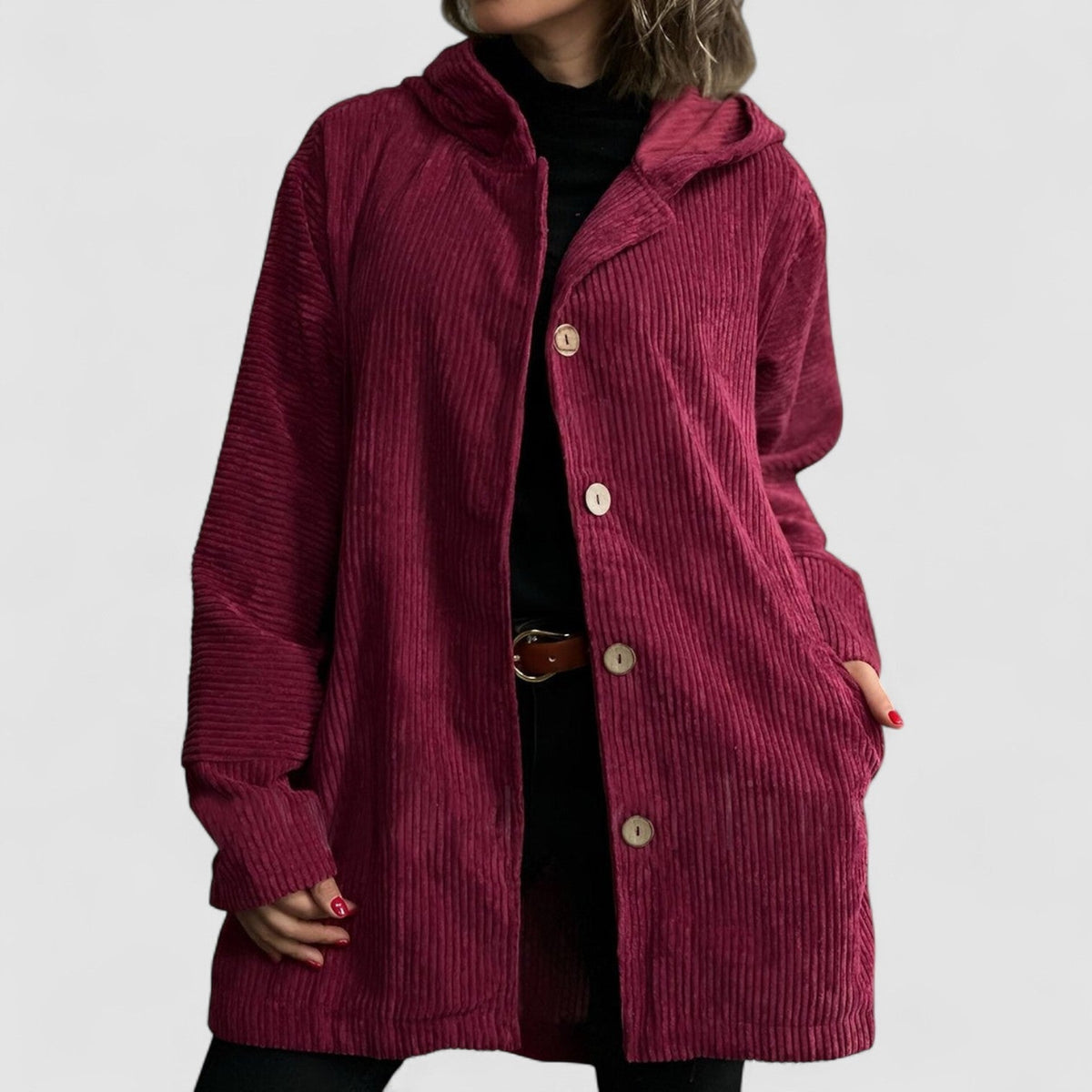 Cordia women's hooded corduroy jacket