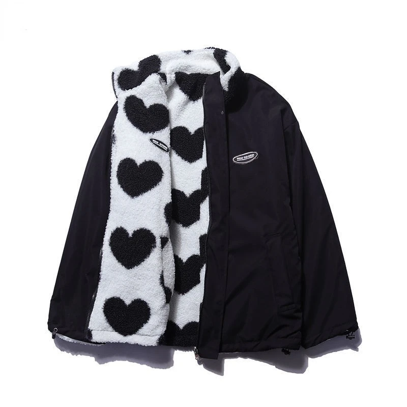 Women's double-sided heart coat