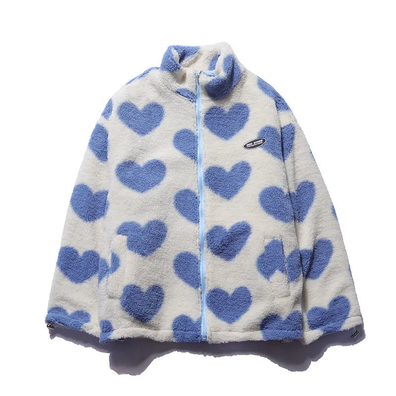 Women's double-sided heart coat