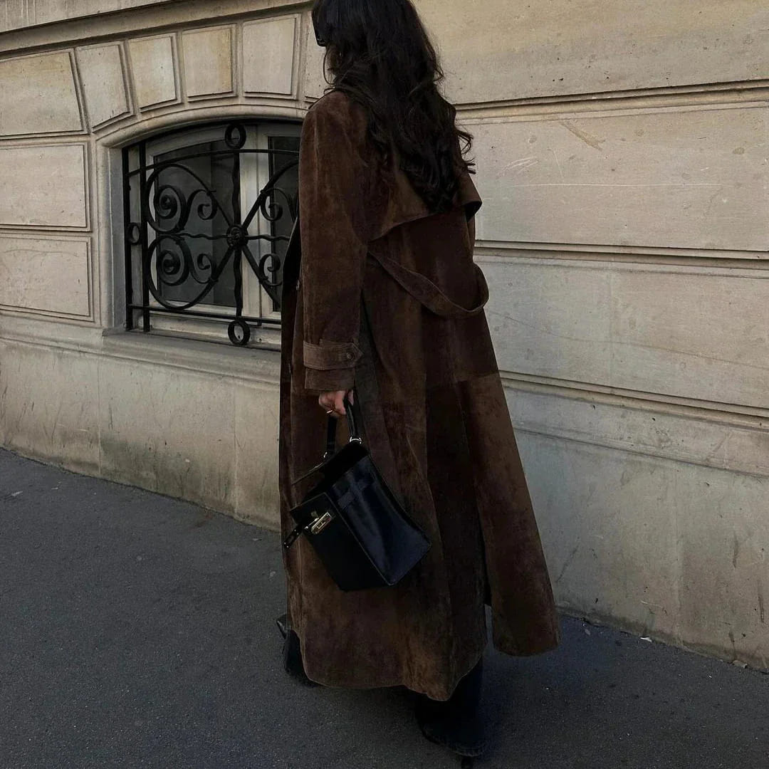 Isabelle women's suedine trench coat