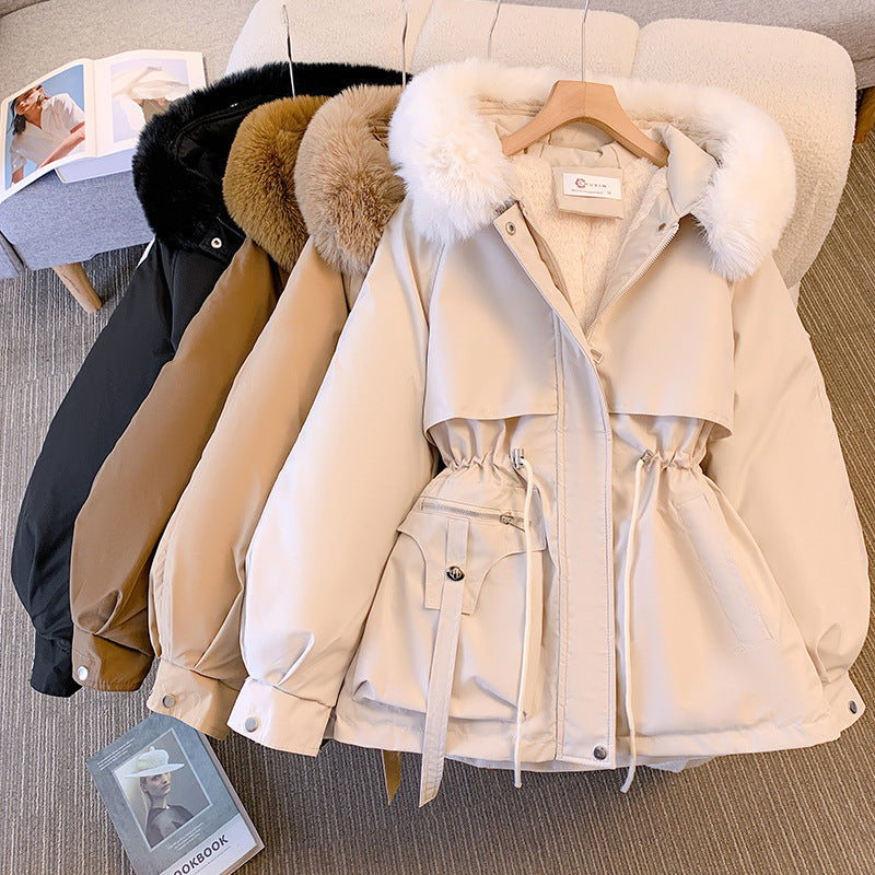 Bianca women's winter jacket with faux fur hood