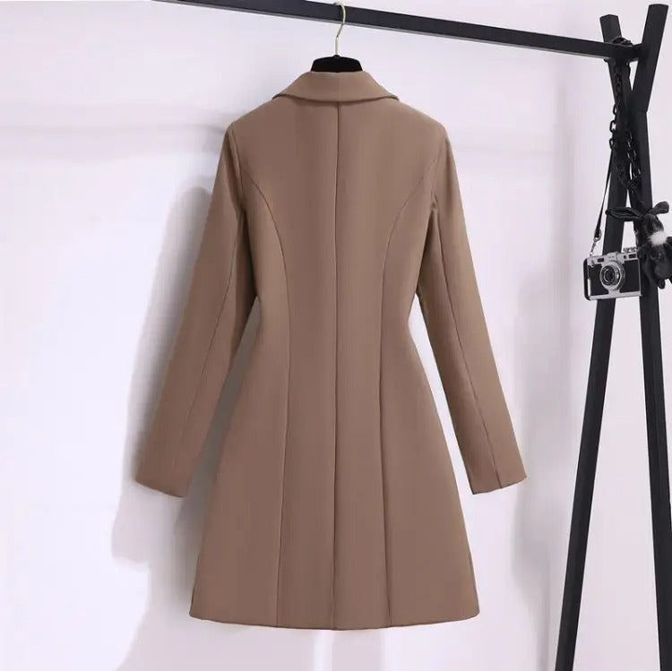 Louisa women's coat with pleated details