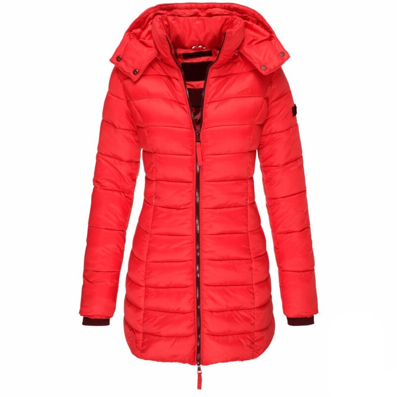 Elise women's long down jacket with hood