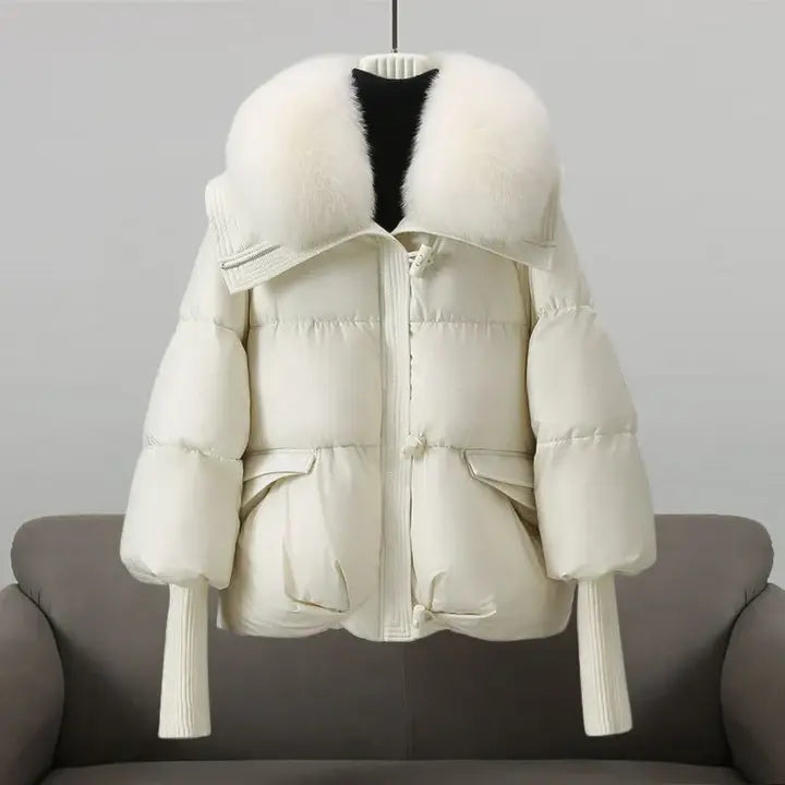 Hannah women's winter jacket with faux fur collar
