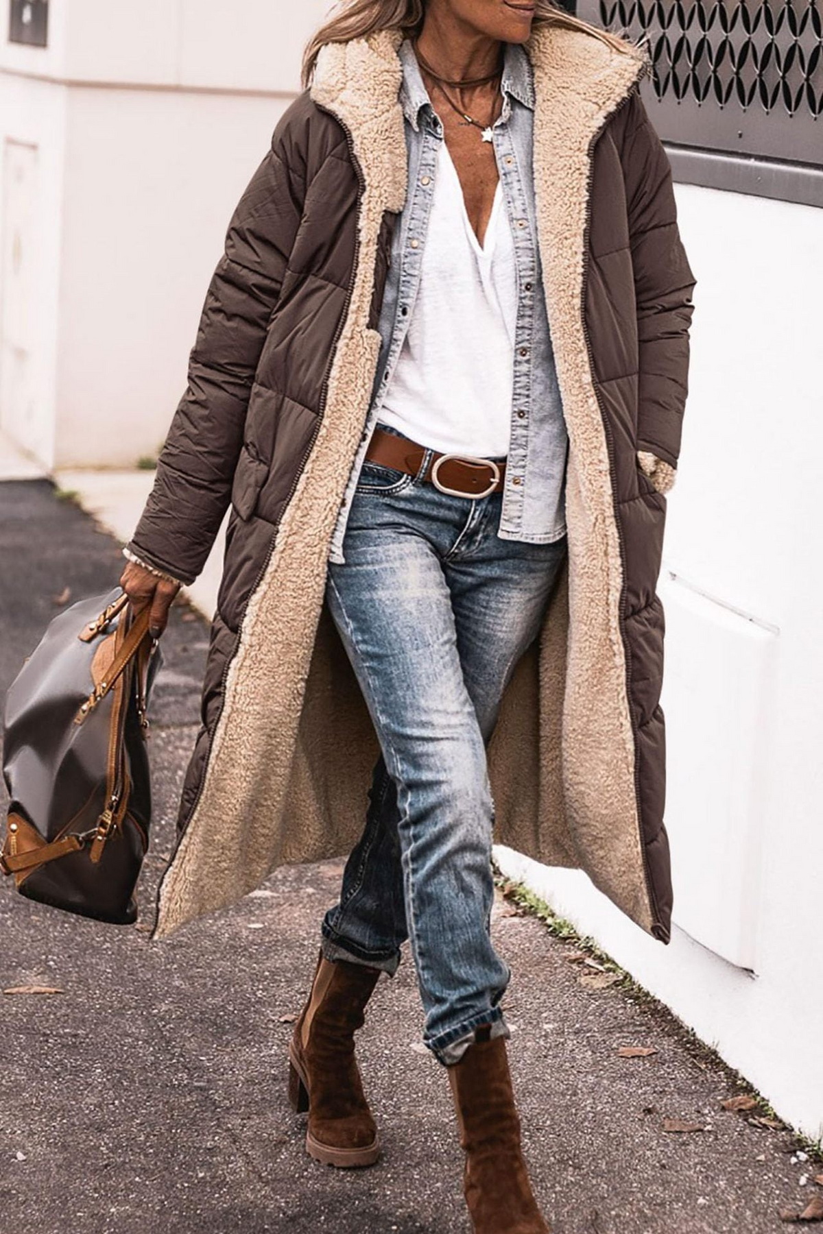 Elena women's reversible coat