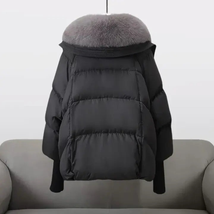 Hannah women's winter jacket with faux fur collar