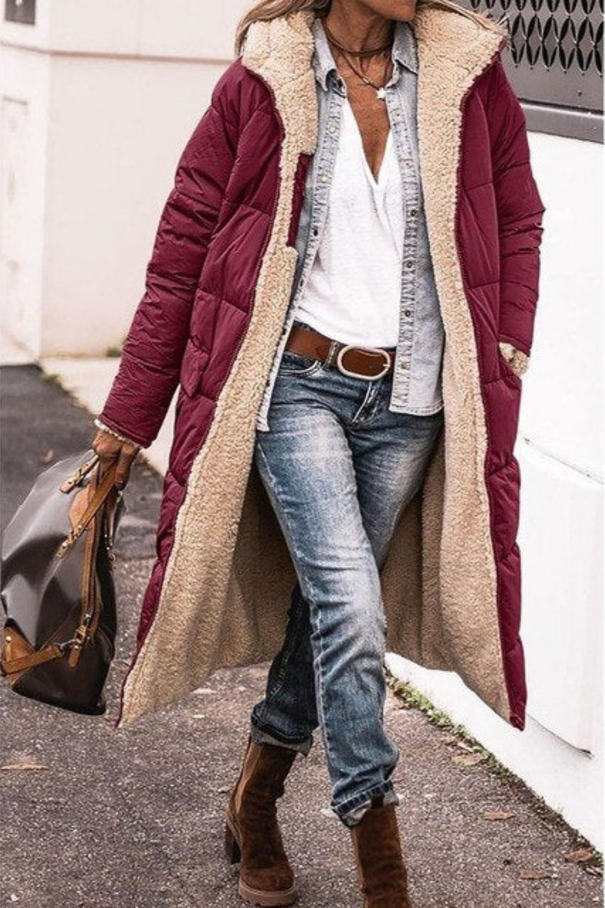 Elena women's reversible coat