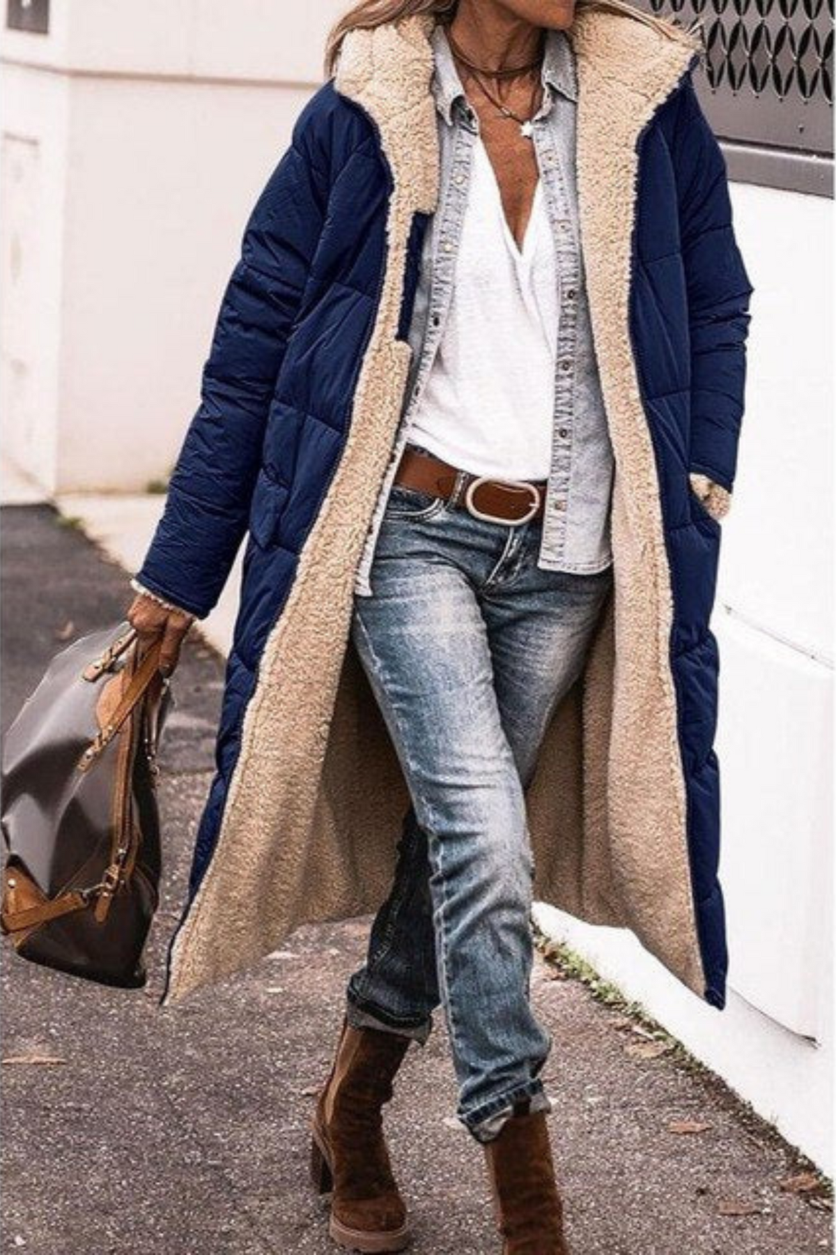 Elena women's reversible coat