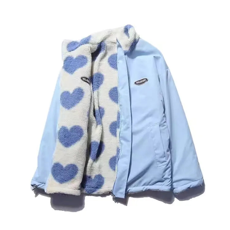 Women's double-sided heart coat