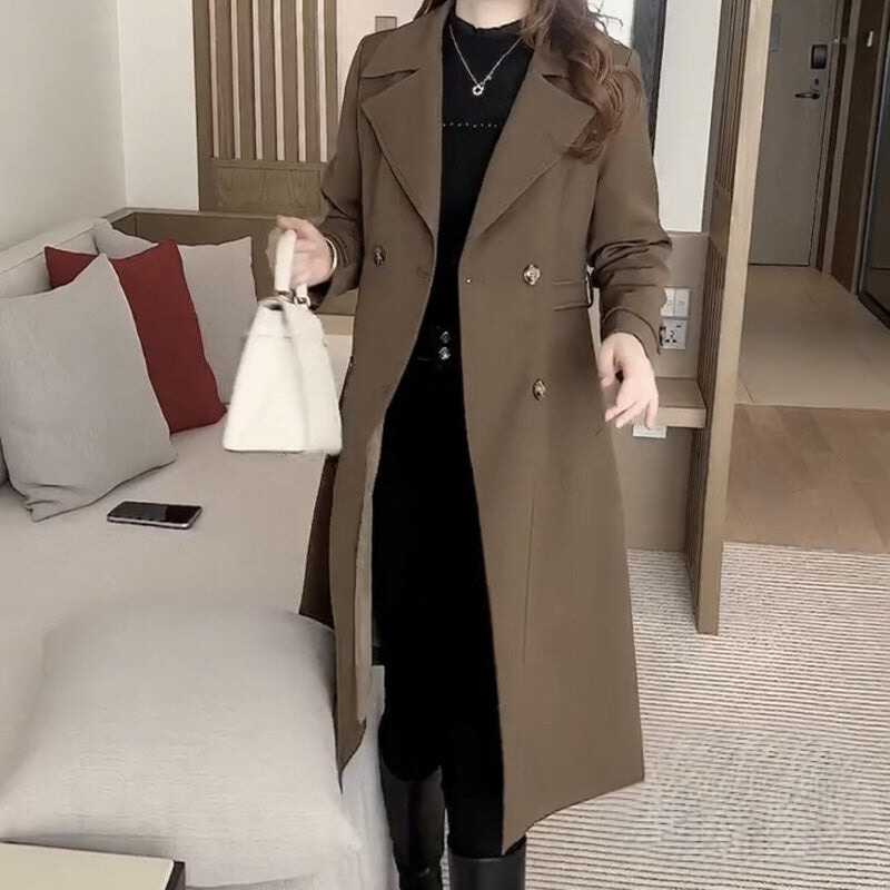 Emma women's elegant wool trench coat