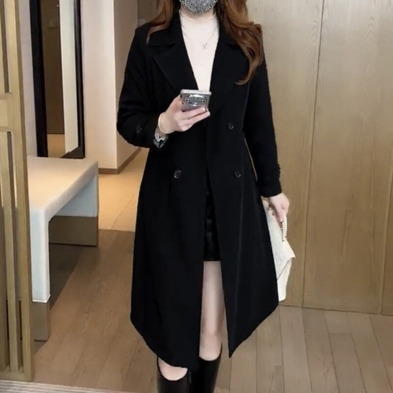 Emma women's elegant wool trench coat