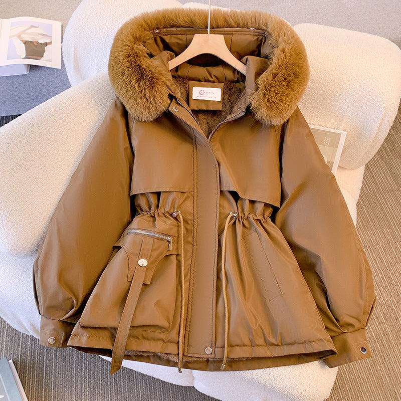 Bianca women's winter jacket with faux fur hood