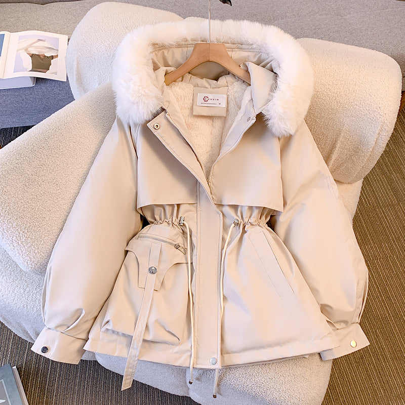 Bianca women's winter jacket with faux fur hood