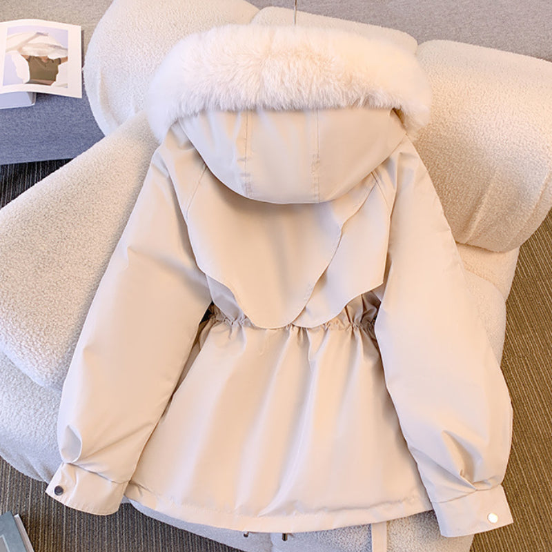 Bianca women's winter jacket with faux fur hood