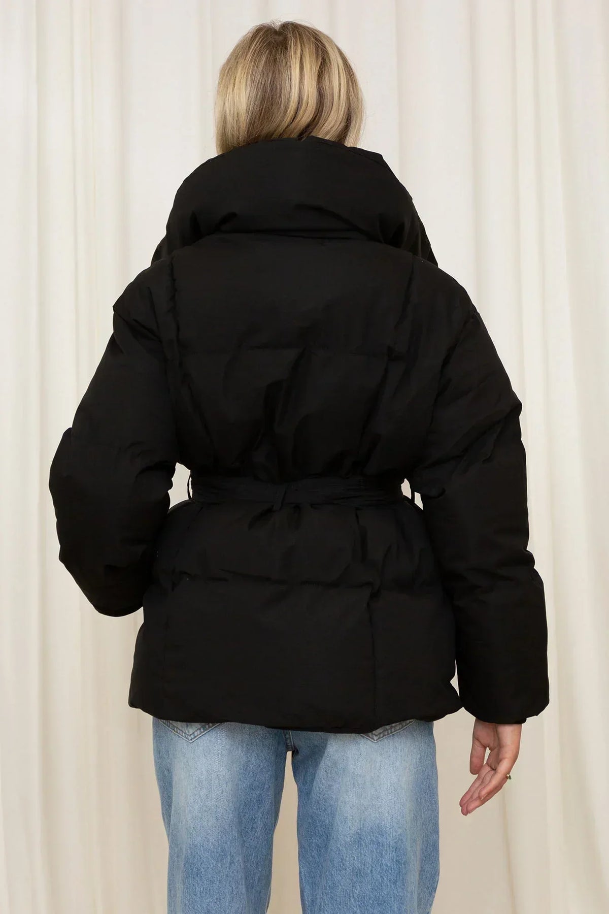 Mara women's belted quilted parka