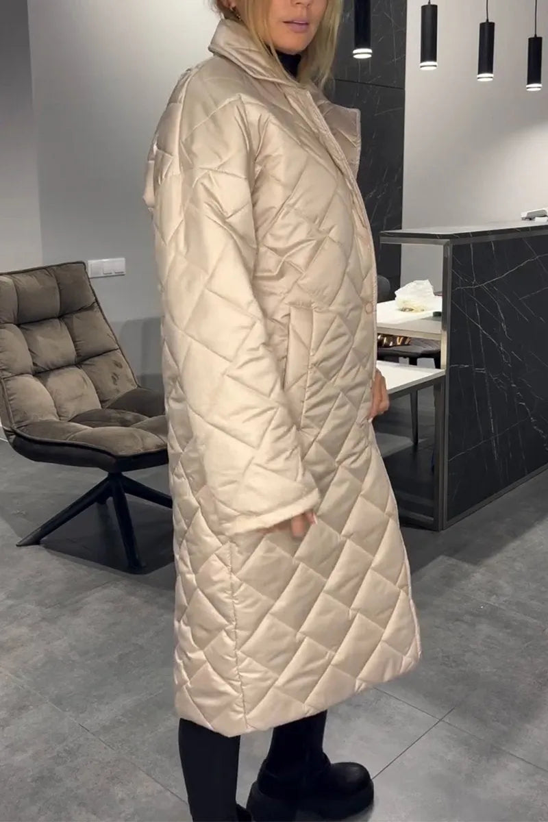 Kendall women's quilted winter coat with leopard lining