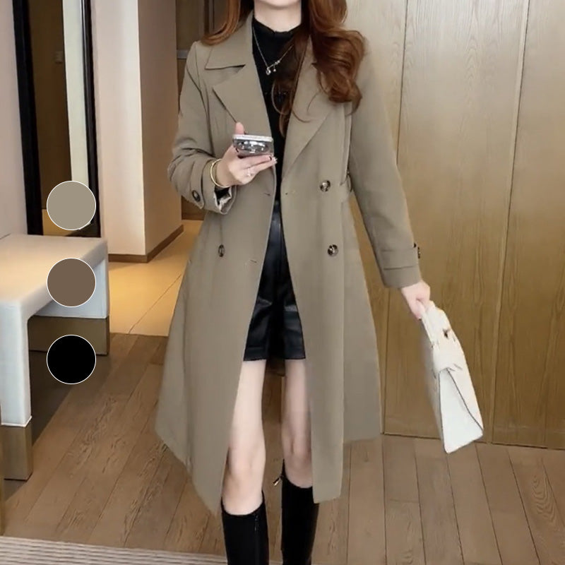 Emma women's elegant wool trench coat